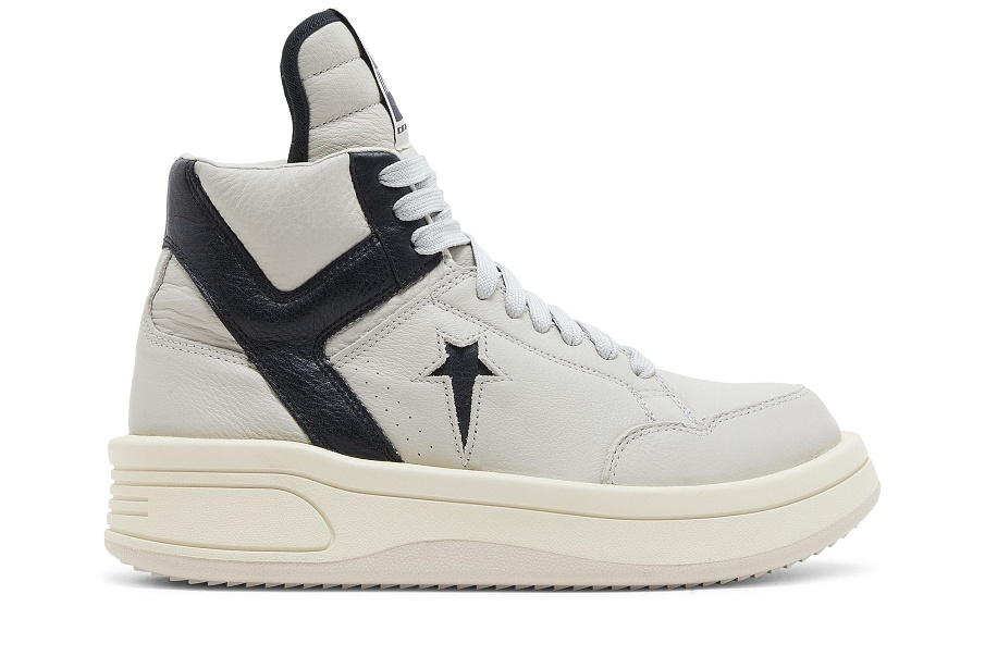 Фото № 2 с приближением к товару «‎Rick Owens x Converse DRKSHDW TURBOWPN Mid Oyster Black»