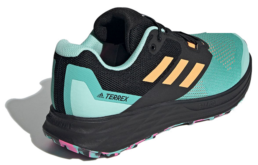 Фото № 4 с приближением к товару «‎adidas Terrex Two Flow Trail GreenBlackOrange»