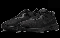 Фото № 3 с приближением к товару «‎Nike Revolution 6 FlyEase Next Nature Low-Top Running Shoes Black»