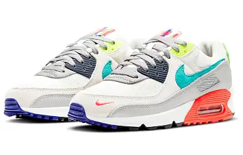 Nike Air Max 90 EOI Wmns Shoes WhiteBlueRed - 3