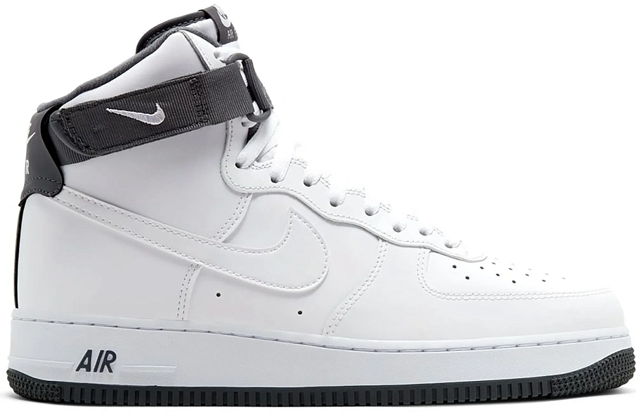 Фото № 1 с приближением к товару «‎Nike Air Force 1 High White Dark Grey»
