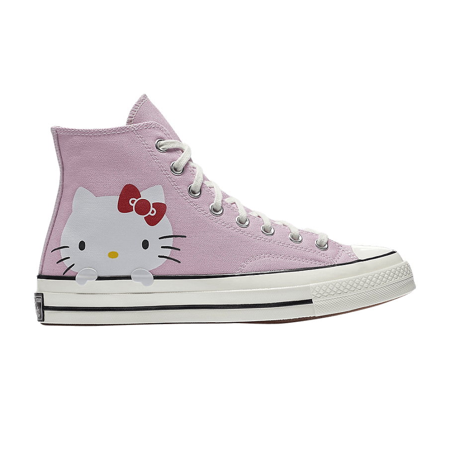Фото № 1 с приближением к товару «‎Hello Kitty x Converse Chuck 70 Canvas Hi Top Prism Pink»