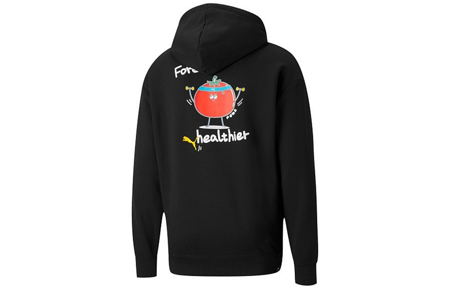 Фото № 1 с приближением к товару «‎Puma Mens Club Graphic Printing Hoodie Black»