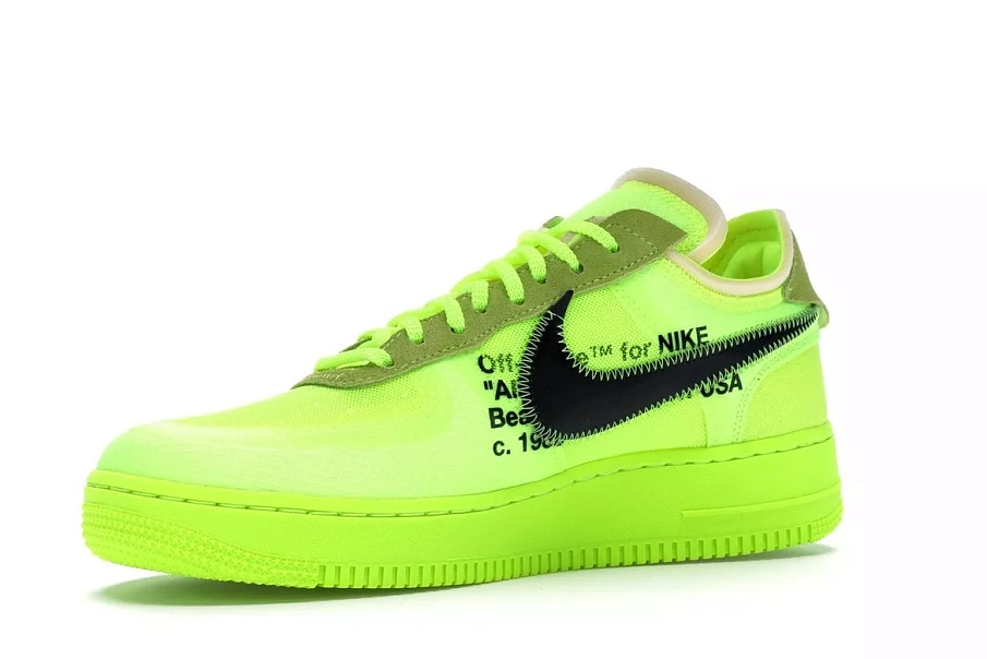 Фото № 4 с приближением к товару «‎Nike Air Force 1 Low Off-White Volt»