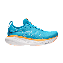 Фото № 1 с приближением к товару «‎Asics Gel Nimbus 25 Wide Island Blue Sun Peach»