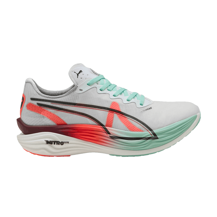 Фото № 1 с приближением к товару «‎HYROX x Puma Deviate Nitro Elite 3 Glowing Red Mint Melt»