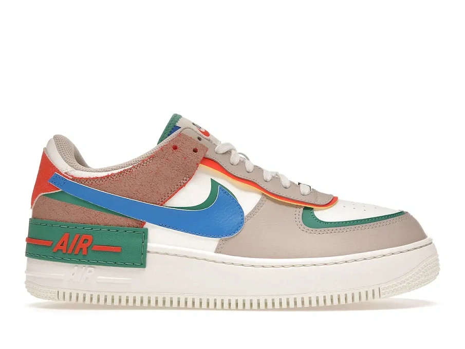 Фото № 1 с приближением к товару «‎Nike Air Force 1 Low Shadow Sail Signal Blue Green »