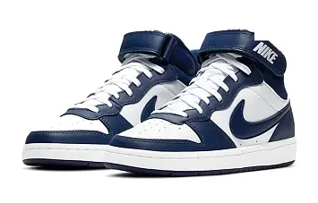 Nike Court Borough Mid 2 GS 'White Signal Blue' - 3