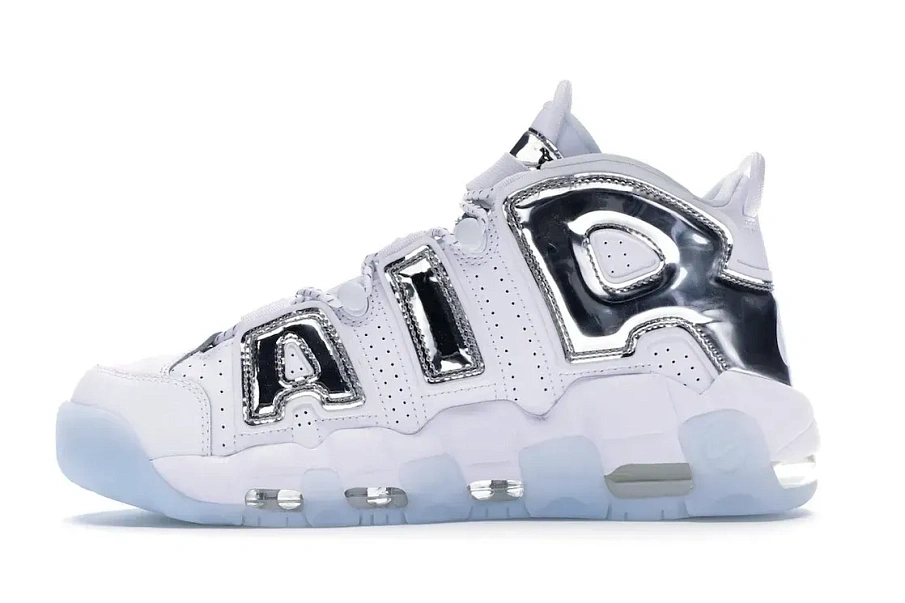 Фото № 3 с приближением к товару «‎Nike Air More Uptempo Chrome White »