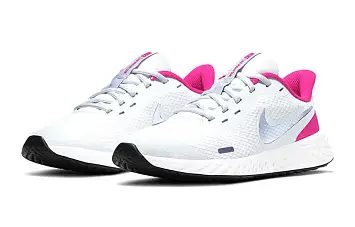 Nike Revolution 5 GS 'Football Grey Fireberry' - 3