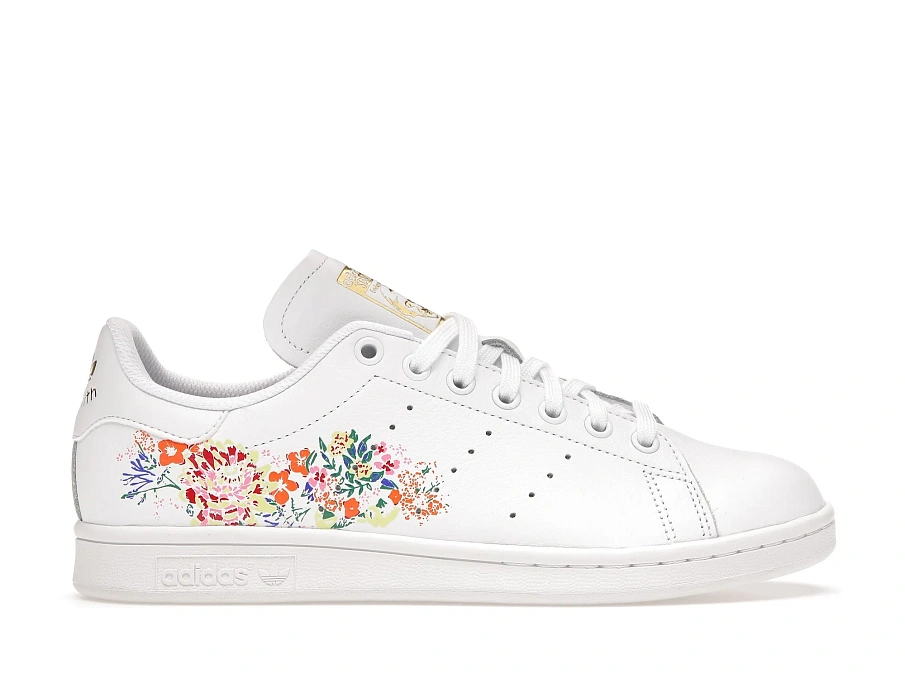 Фото № 1 с приближением к товару «‎adidas Stan Smith White Floral »