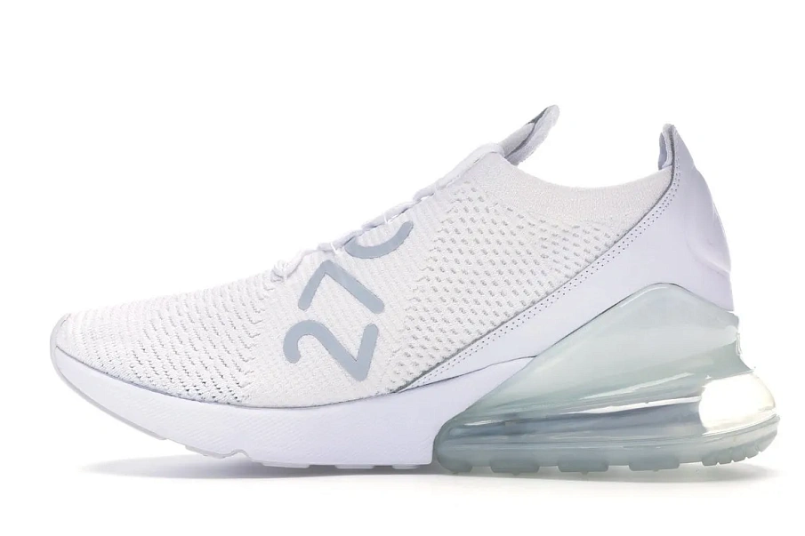 Фото № 4 с приближением к товару «‎Nike Air Max 270 Flyknit Triple White»
