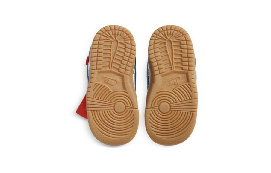 Фото № 4 с приближением к товару «‎Off-White x Nike Air Rubber Dunk (TD) "University Blue»