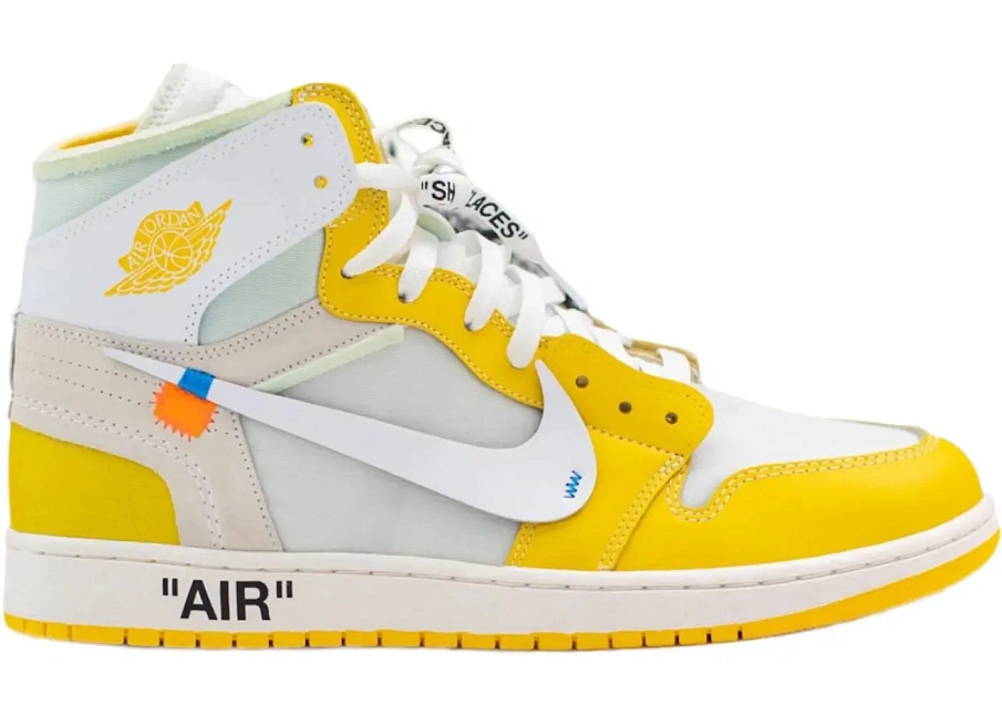 Фото № 1 с приближением к товару «‎Jordan 1 Retro High Off-White Canary Yellow»