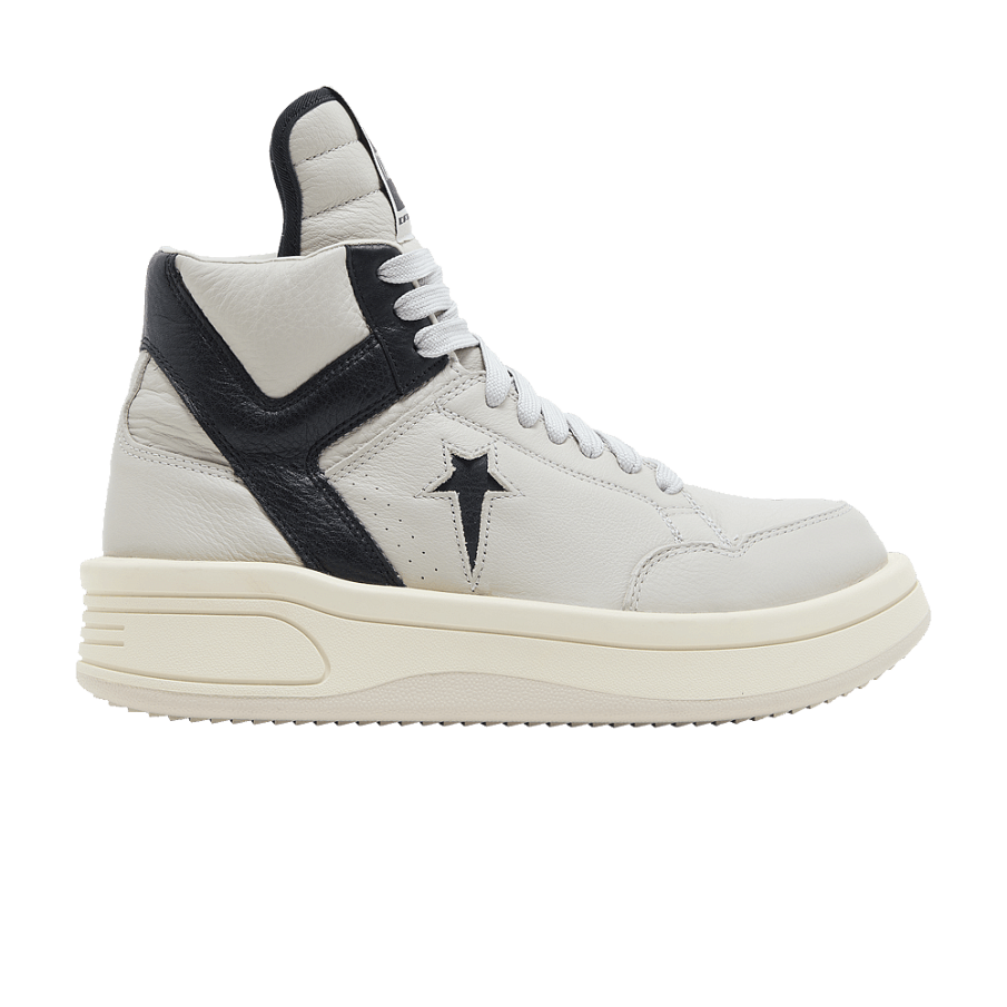 Фото № 1 с приближением к товару «‎Rick Owens x Converse DRKSHDW TURBOWPN Mid Oyster Black»