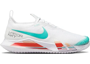 Nike Court React Vapor NXT HC White Habanero Red Pomegranate Washed Teal