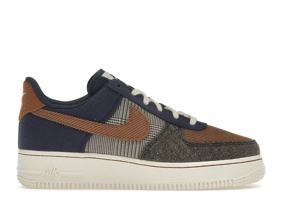 Фото № 1 с приближением к товару «‎Nike Air Force 1 Low '07 PRM Tweed Midnight Navy Corduroy»