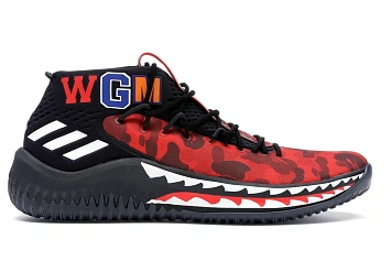 adidas Dame 4 A Bathing Ape Red - 1