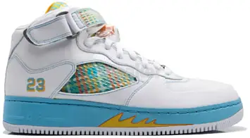 Jordan Force White Orange Peel 5 (322882-181)