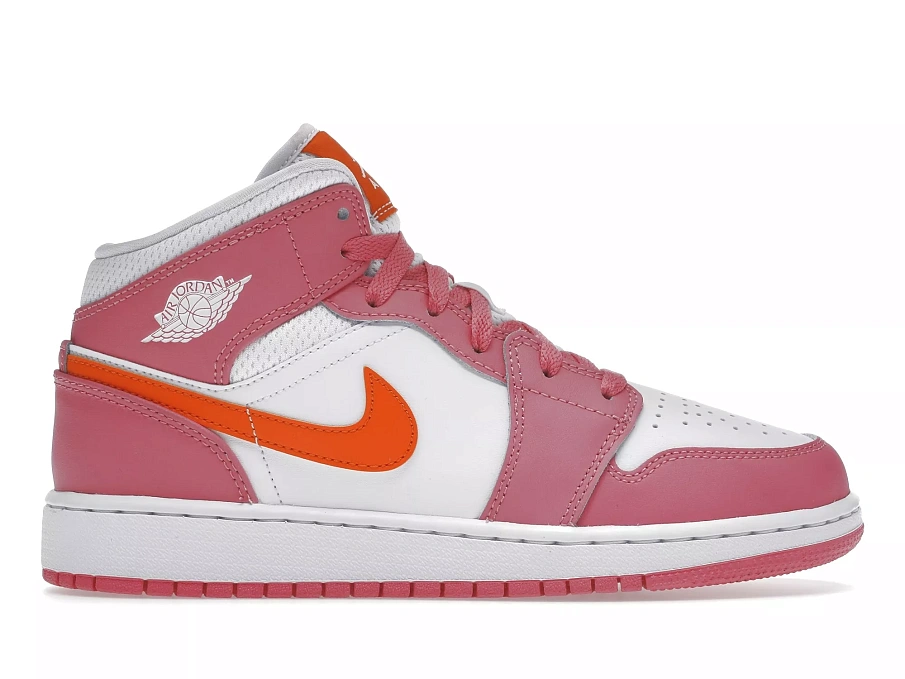 Фото № 1 с приближением к товару «‎Jordan 1 Mid Pinksicle Safety Orange »