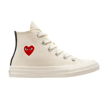 Comme des Garçons PLAY x Converse Chuck 70 High PS Single Heart - Milk - 1
