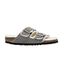 Фото № 1 с приближением к товару «‎Birkenstock Arizona Shearling Suede Leather Narrow Stone Coin»