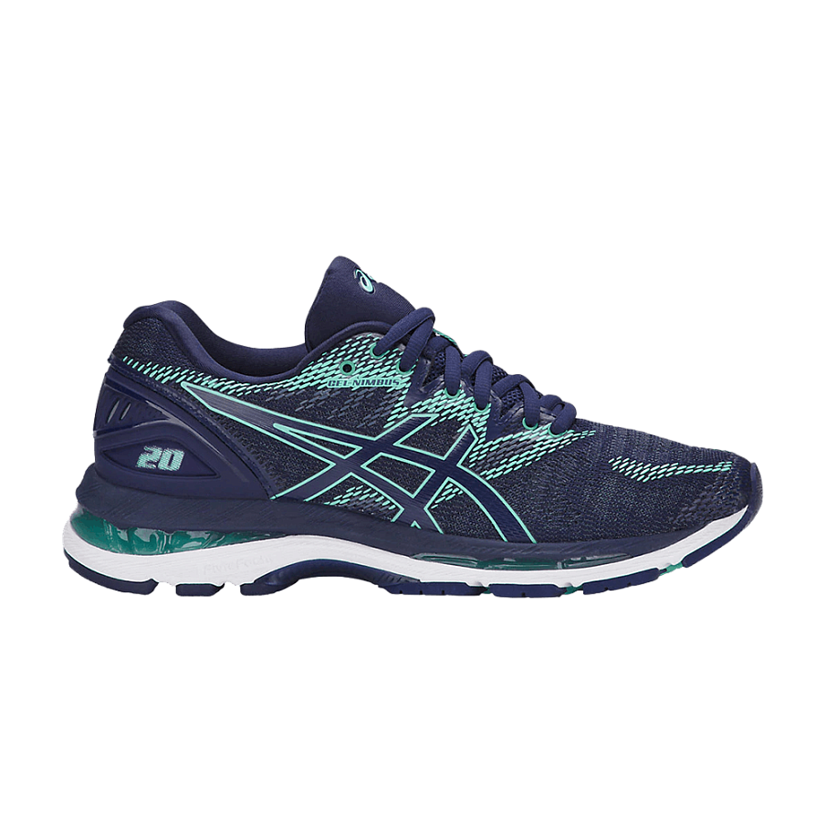 Фото № 1 с приближением к товару «‎Asics Women's Gel Nimbus 20 Indigo Blue Opal Green»