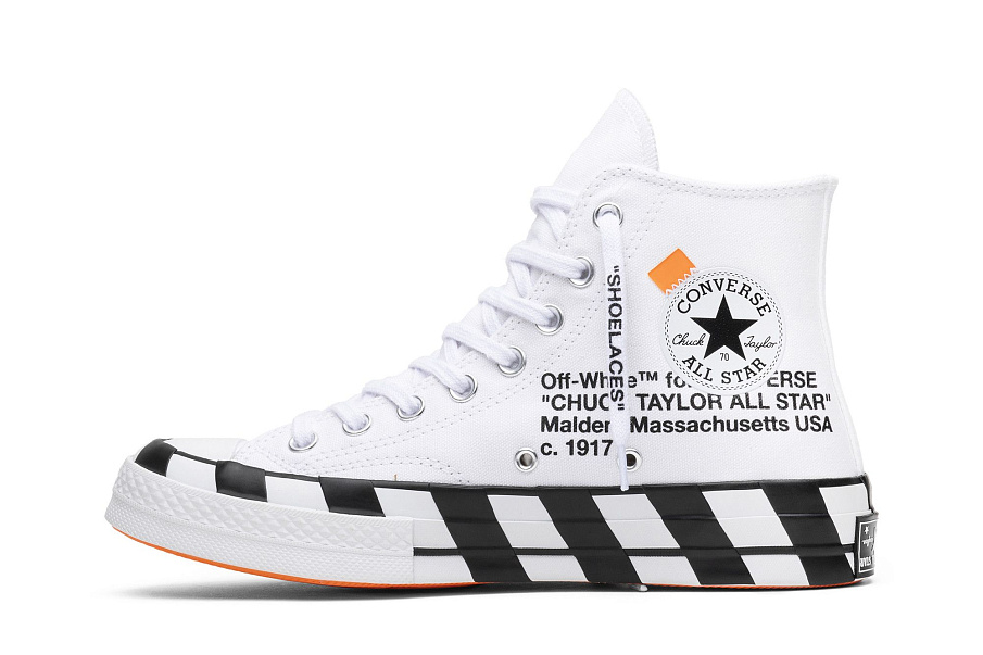 Фото № 4 с приближением к товару «‎Off-White x Converse Chuck 70 White»