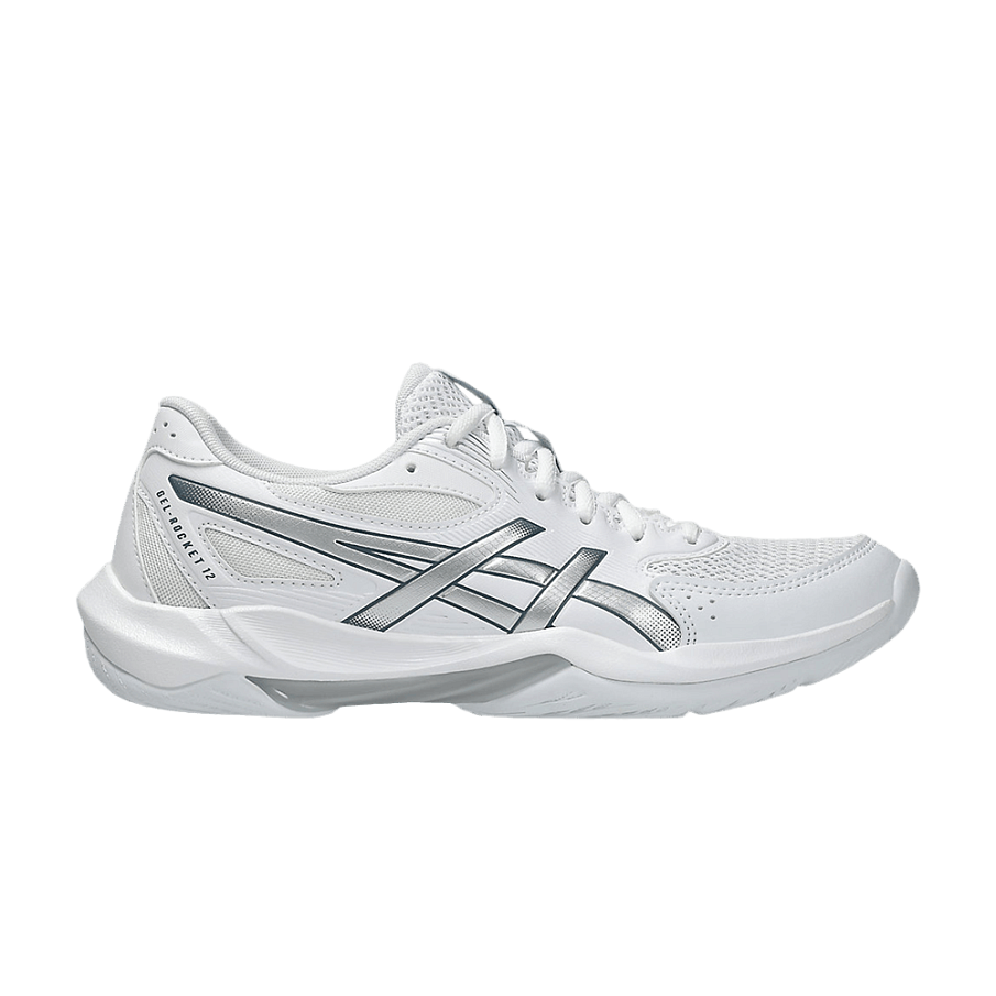 Фото № 1 с приближением к товару «‎ASICS Women's Gel Rocket 12 White Pure Silver (1072A119-101)»