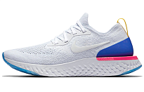 Фото № 1 с приближением к товару «‎Nike Epic React Flyknit White Racer Blue Pink Blast (W) WhiteRacer BluePink Blast»