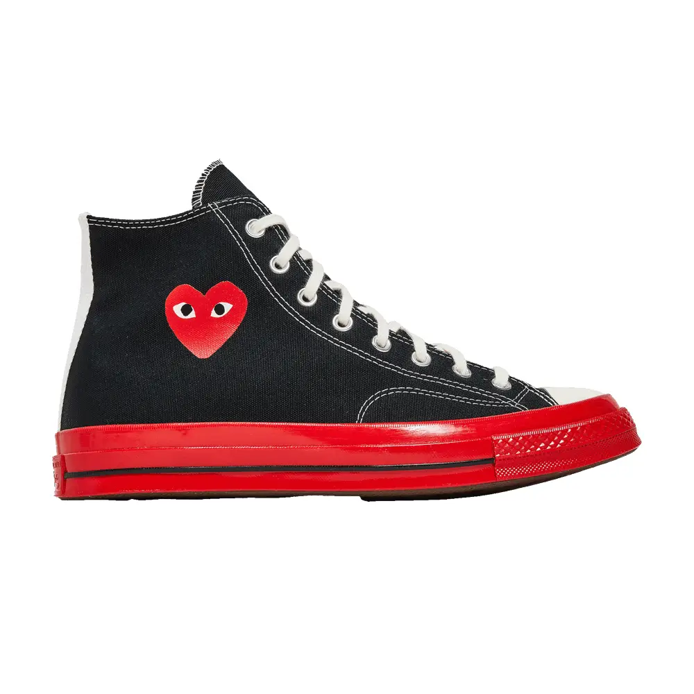 Comme des Garçons Play x Converse Chuck 70 High Black Red - 1