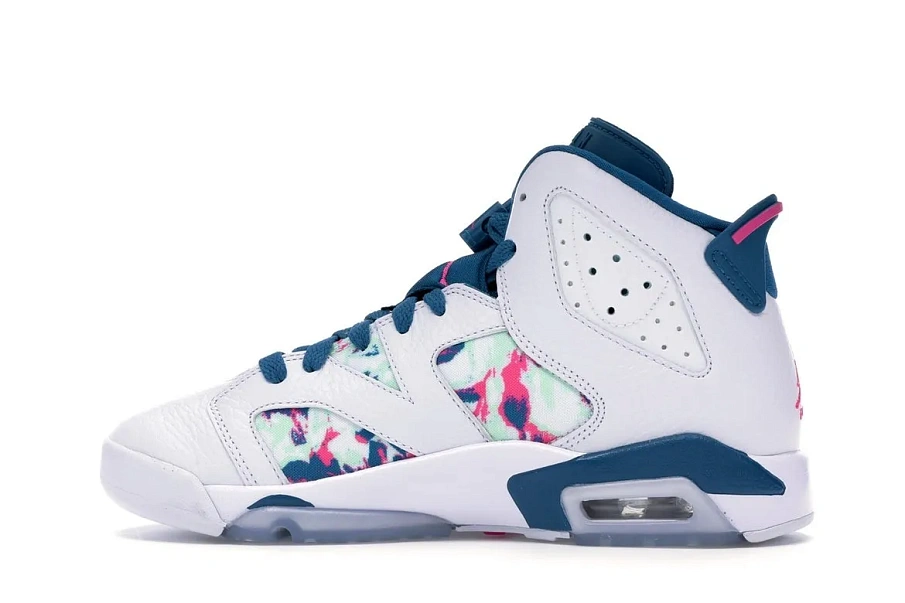 Фото № 5 с приближением к товару «‎Jordan 6 Retro White Laser Fuchsia Green Abyss »
