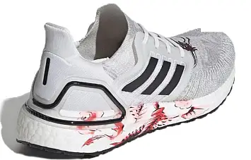 Adidas Ultra Boost 2020 Running Shoes Crystal WhiteCore BlackSolar Red - 4