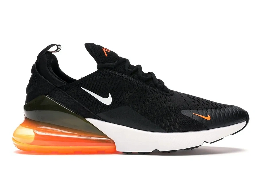 Фото № 1 с приближением к товару «‎Nike Air Max 270 Black White Total Orange»
