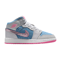 Фото № 1 с приближением к товару «‎Air Jordan 1 Mid GS Denim Sequin»