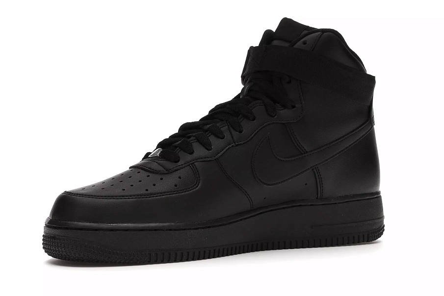 Фото № 2 с приближением к товару «‎Nike Air Force 1 High Triple Black (2017/2020)»