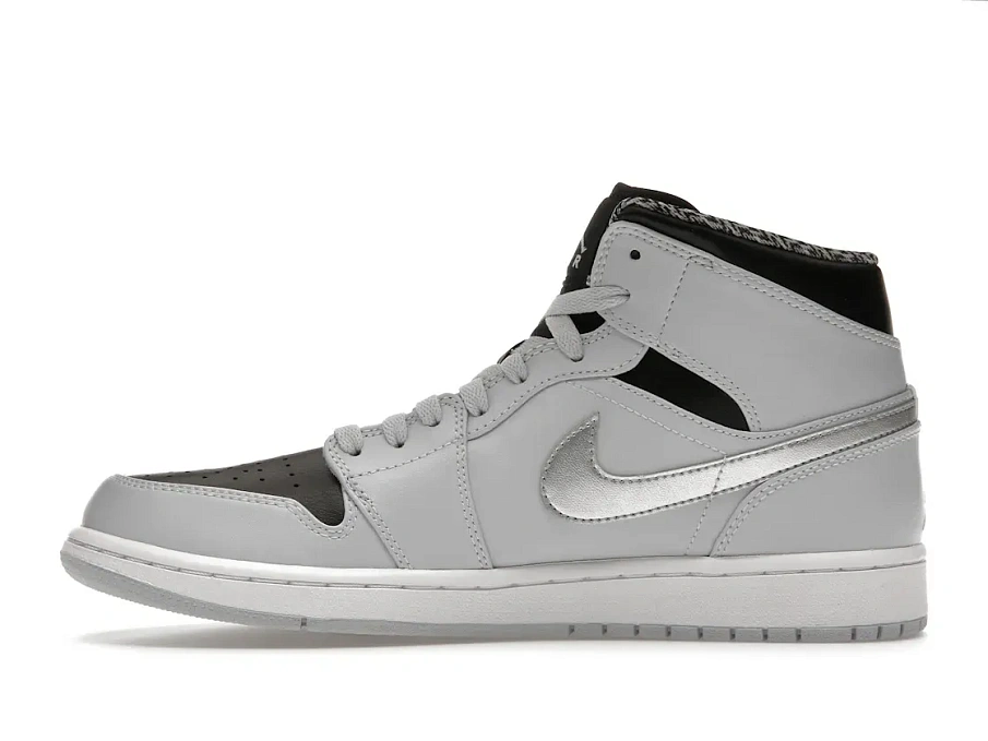 Фото № 3 с приближением к товару «‎Jordan 1 Mid Pure Platinum Metallic Silver»