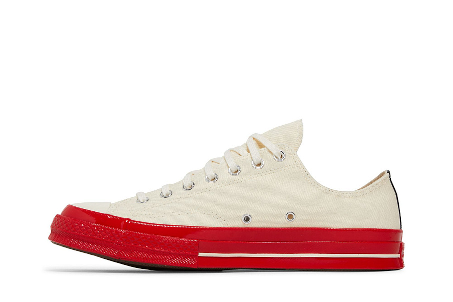 Фото № 4 с приближением к товару «‎Comme des Garçons Play x Converse Chuck 70 Low Pristine Red»