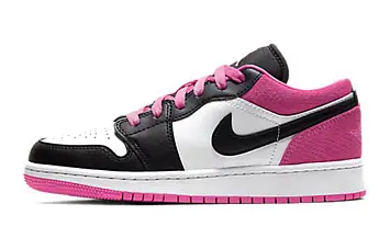 Nike Air Jordan 1 Low SE GS Black Active Fuchsia - 1