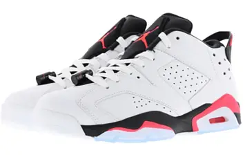 Jordan 6 Retro Low White Infrared 23 Black (GS) - 3