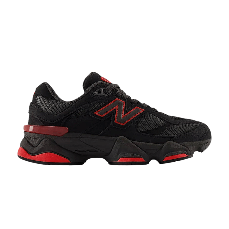 Фото № 1 с приближением к товару «‎New Balance 9060 Big Kid Black Red»