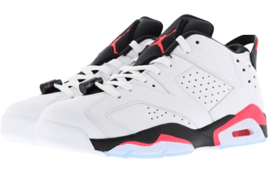 Фото № 3 с приближением к товару «‎Jordan 6 Retro Low White Infrared 23 Black (GS)»