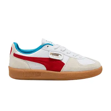 Puma Palermo Leather Big Kid White Red - 1