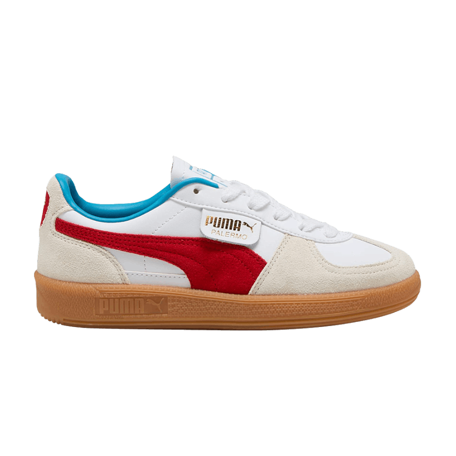Фото № 1 с приближением к товару «‎Puma Palermo Leather Big Kid White Red»