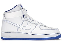 Фото № 1 с приближением к товару «‎Nike Air Force 1 High White Royal Blue Contrast Stitch»