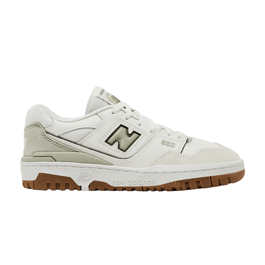 Фото № 1 с приближением к товару «‎New Balance 550 Big Kid White Olive Gum»