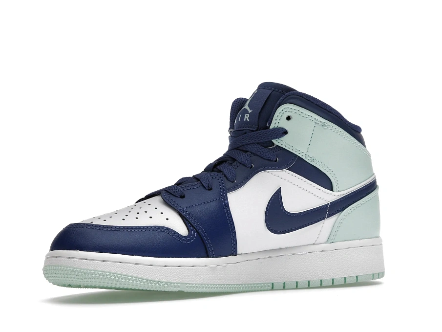 Фото № 2 с приближением к товару «‎Jordan 1 Mid Mystic Navy Mint Foam »