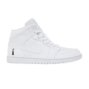 Interscope Records x Air Jordan 1 Mid Triple White - 1