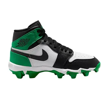 Air Jordan 1 Mid GS Black Lucky Green - 1