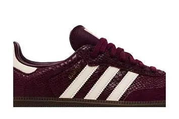 adidas Women's Samba OG Maroon Cream White Gold - 3